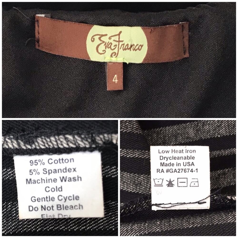 Anthropologie Eva Franco Strapless Dress Size 4 Stripes Retro Mod Coquette Prom - Picture 5 of 7